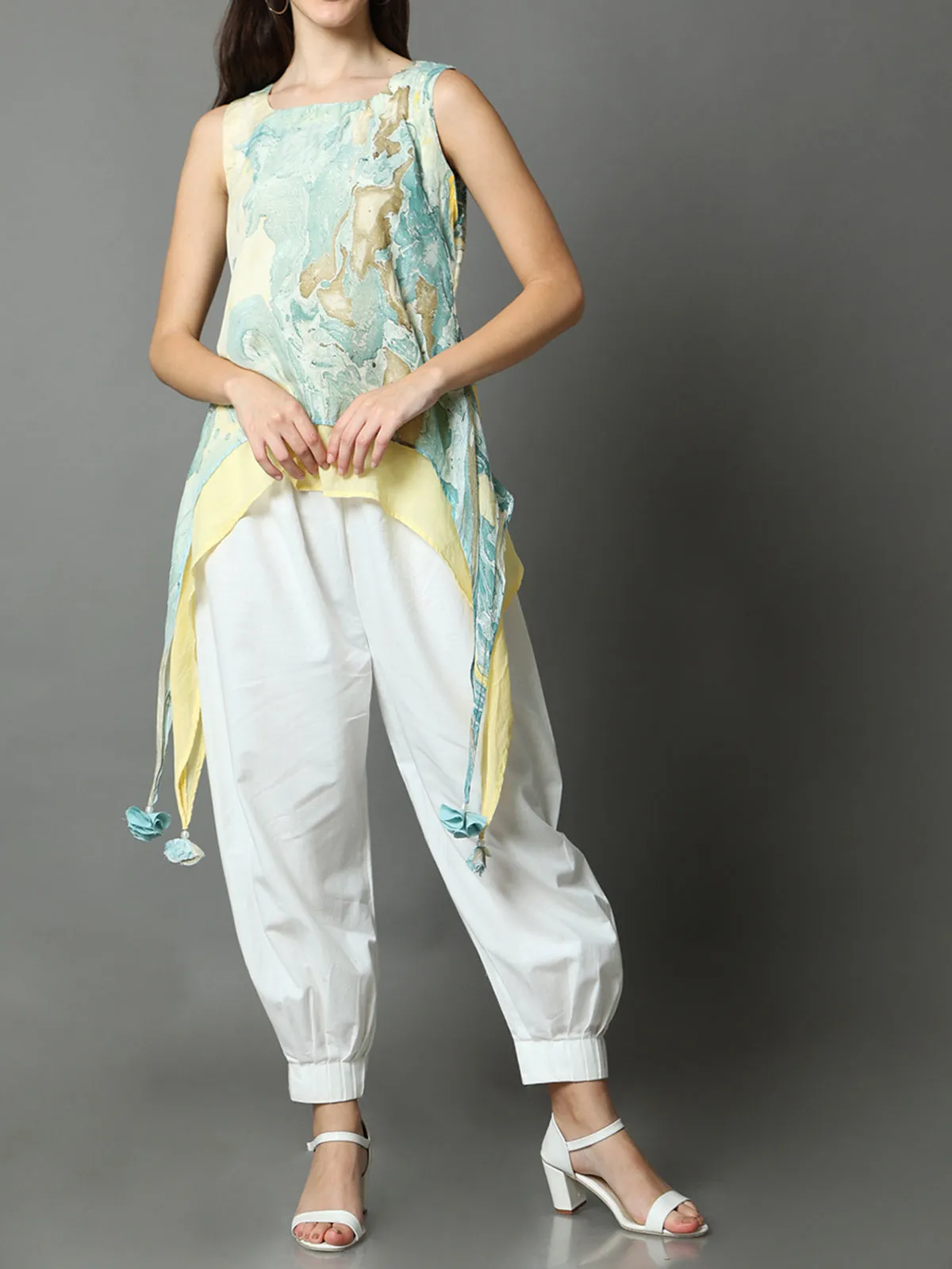 Ezra Marble Asymmetric Top