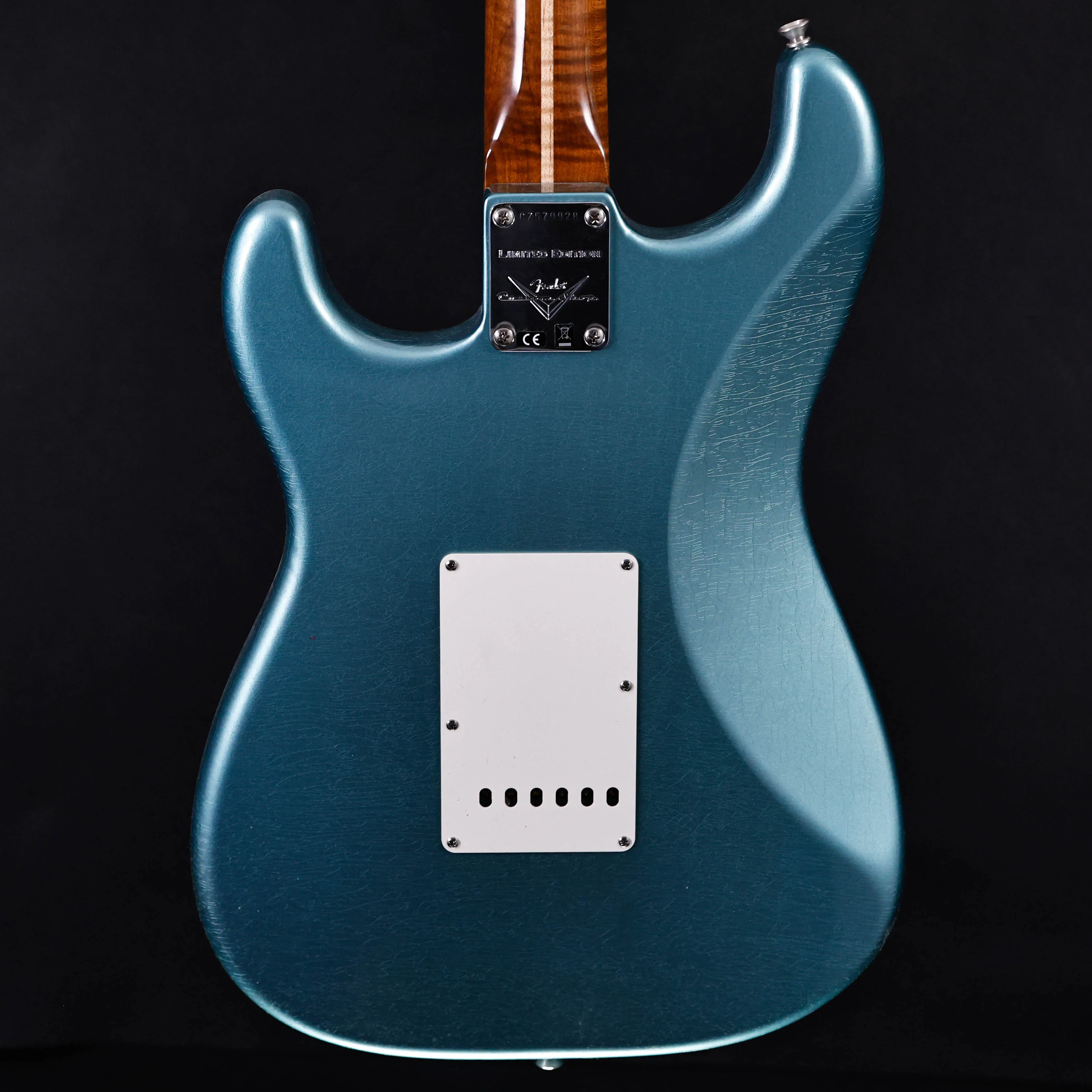 Fender Custom Shop LTD Roasted Pine Deluxe Closet Stratocaster, Aged Teal Green Metallic 8lbs 4.3oz