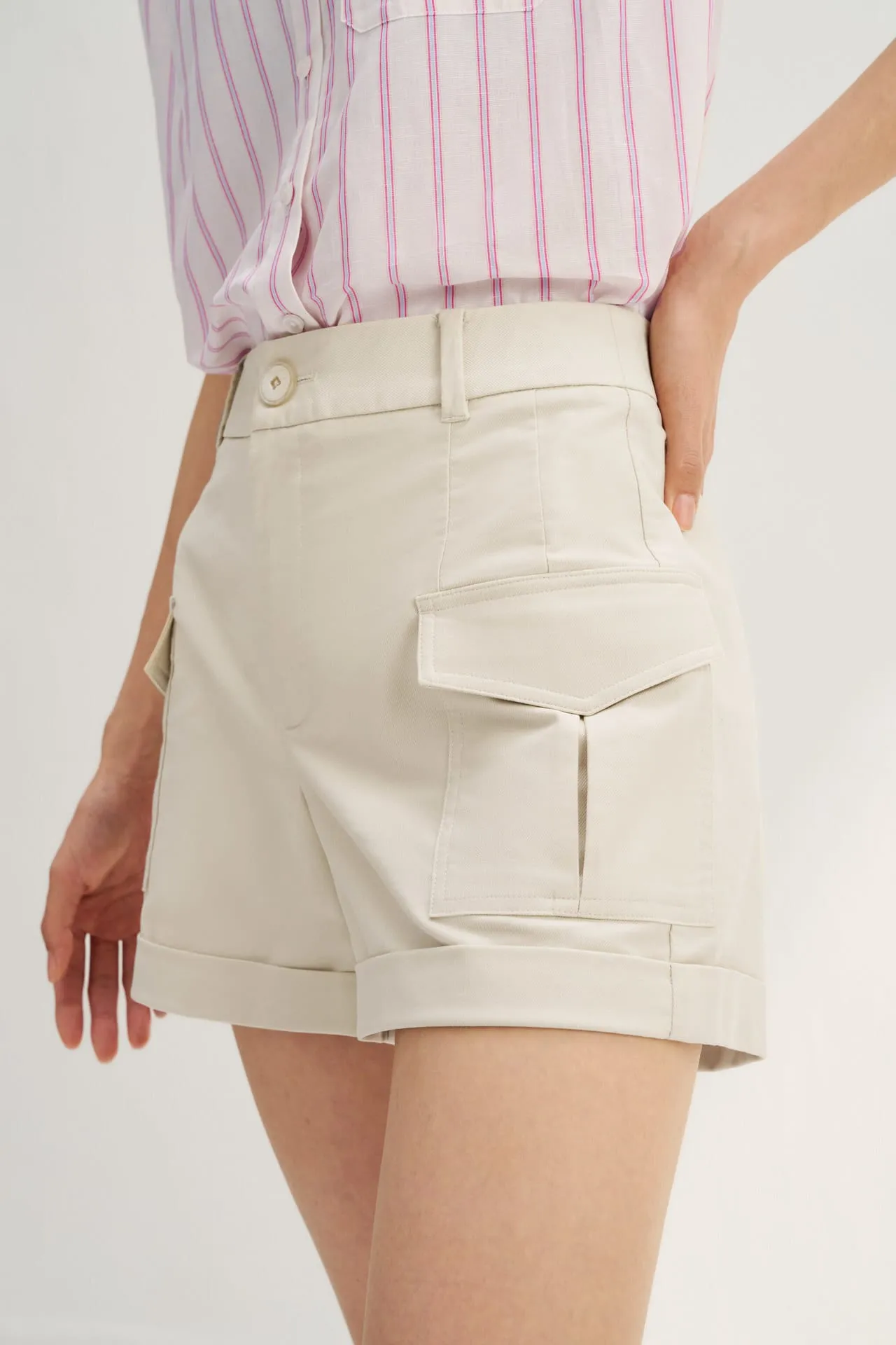 Flap Pocket Cargo Shorts