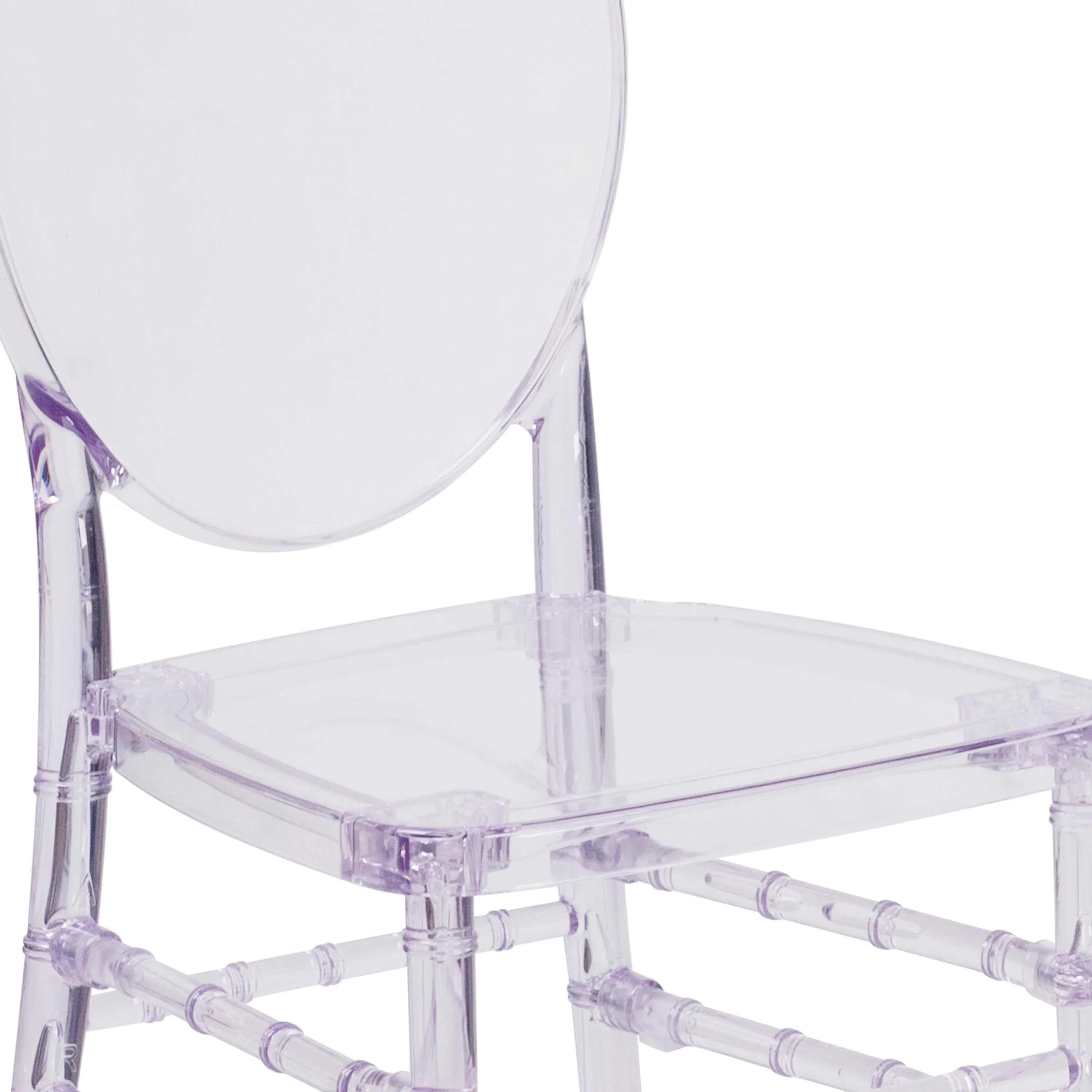 Flash Elegance Stacking Florence Chair with Elongated Oval Back