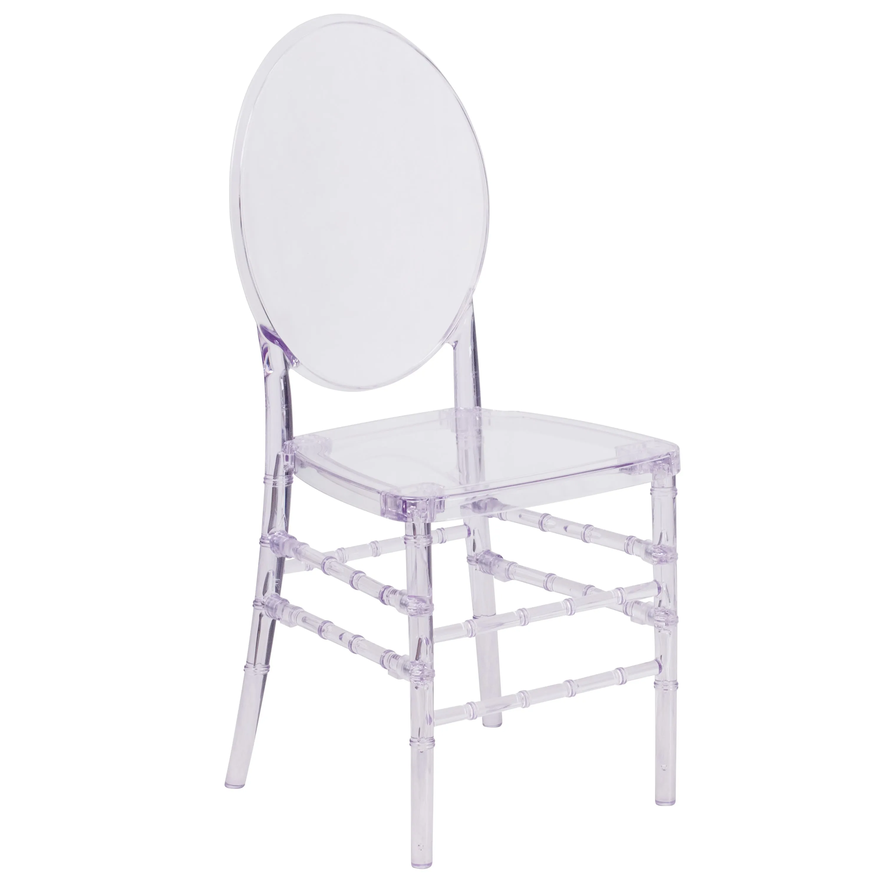 Flash Elegance Stacking Florence Chair with Elongated Oval Back