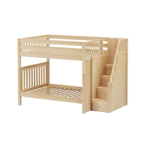 Full High Bunk Bed with Stairs