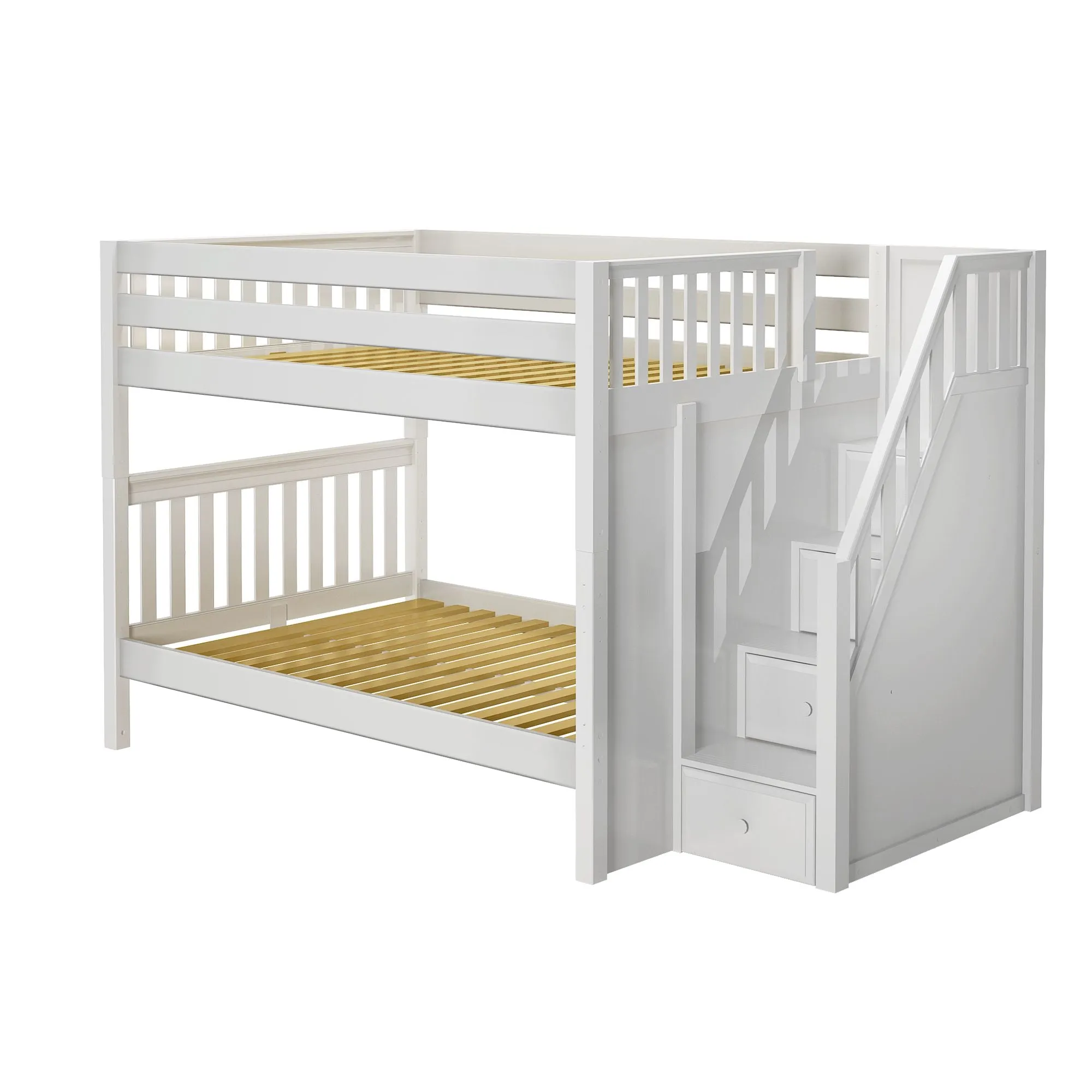 Full Medium Bunk Bed with Stairs