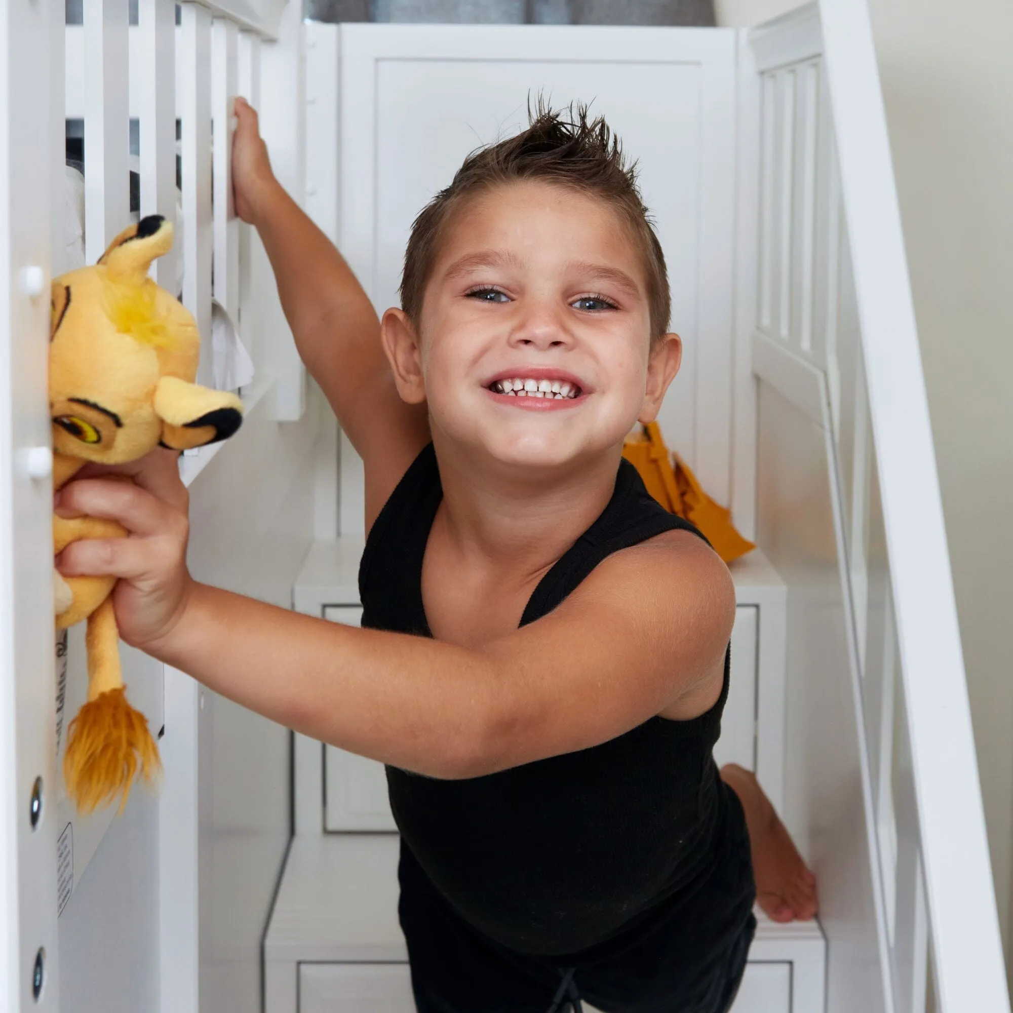 Full Medium Bunk Bed with Stairs