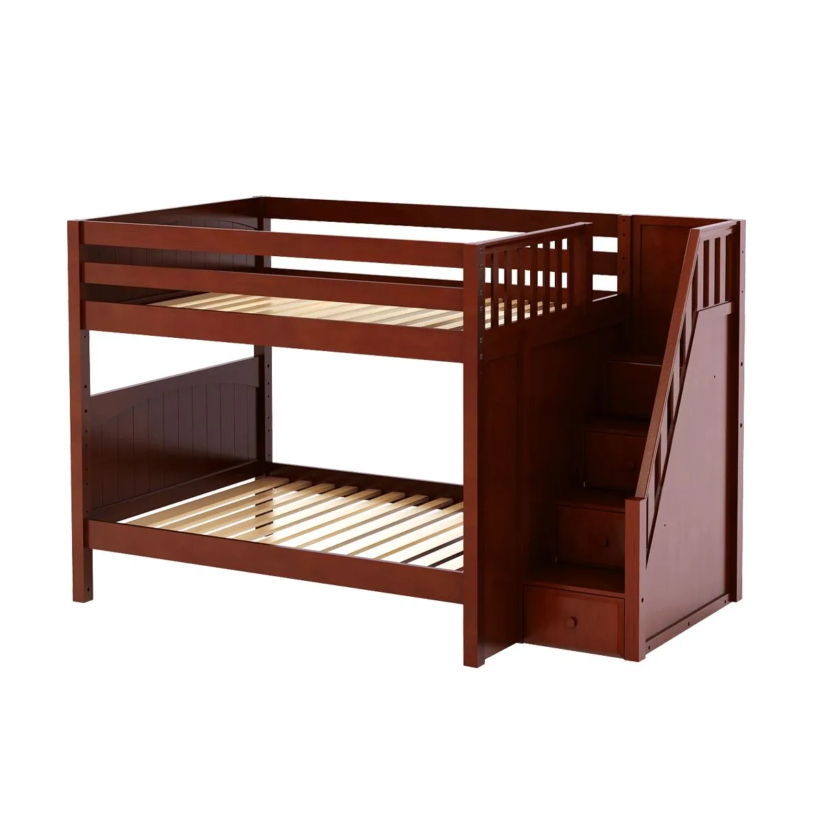 Full Medium Bunk Bed with Stairs