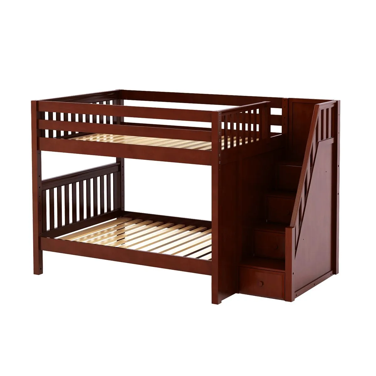 Full Medium Bunk Bed with Stairs