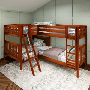 Full XL   Twin XL High Corner Bunk with Ladders