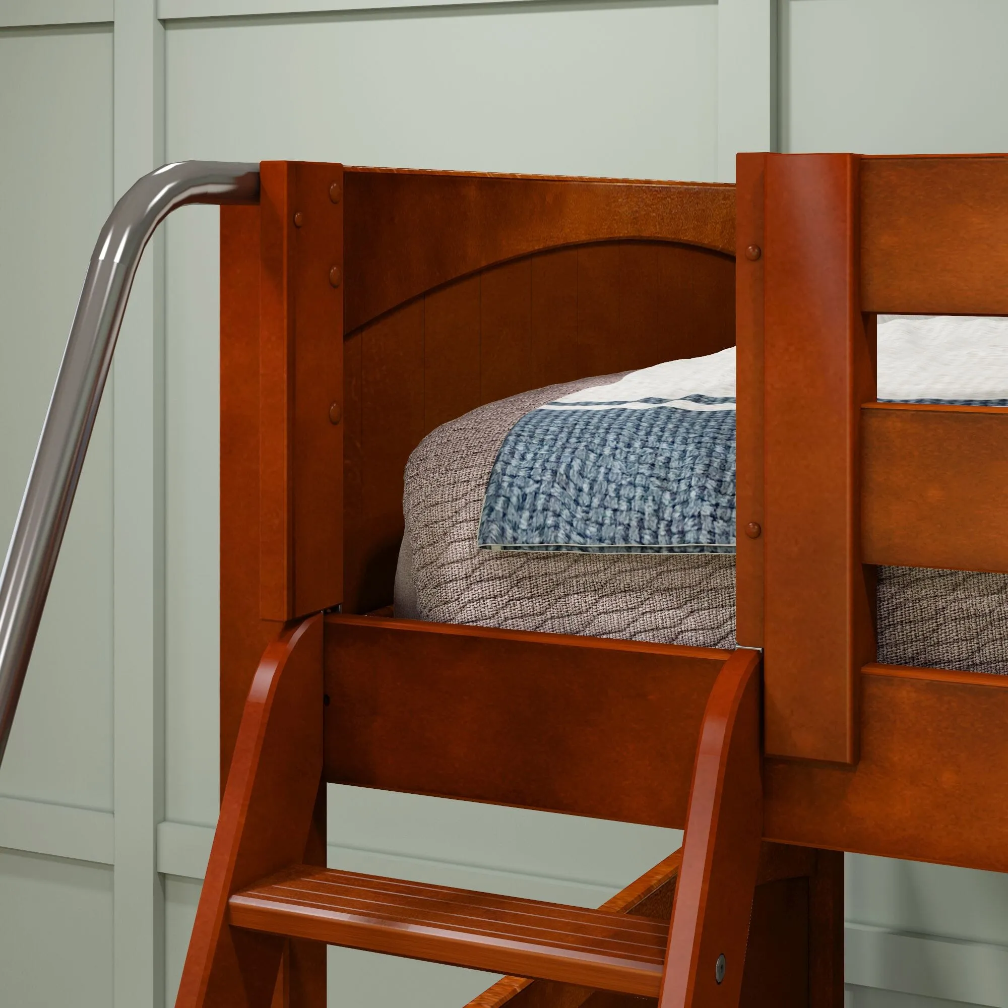 Full XL   Twin XL High Corner Bunk with Ladders