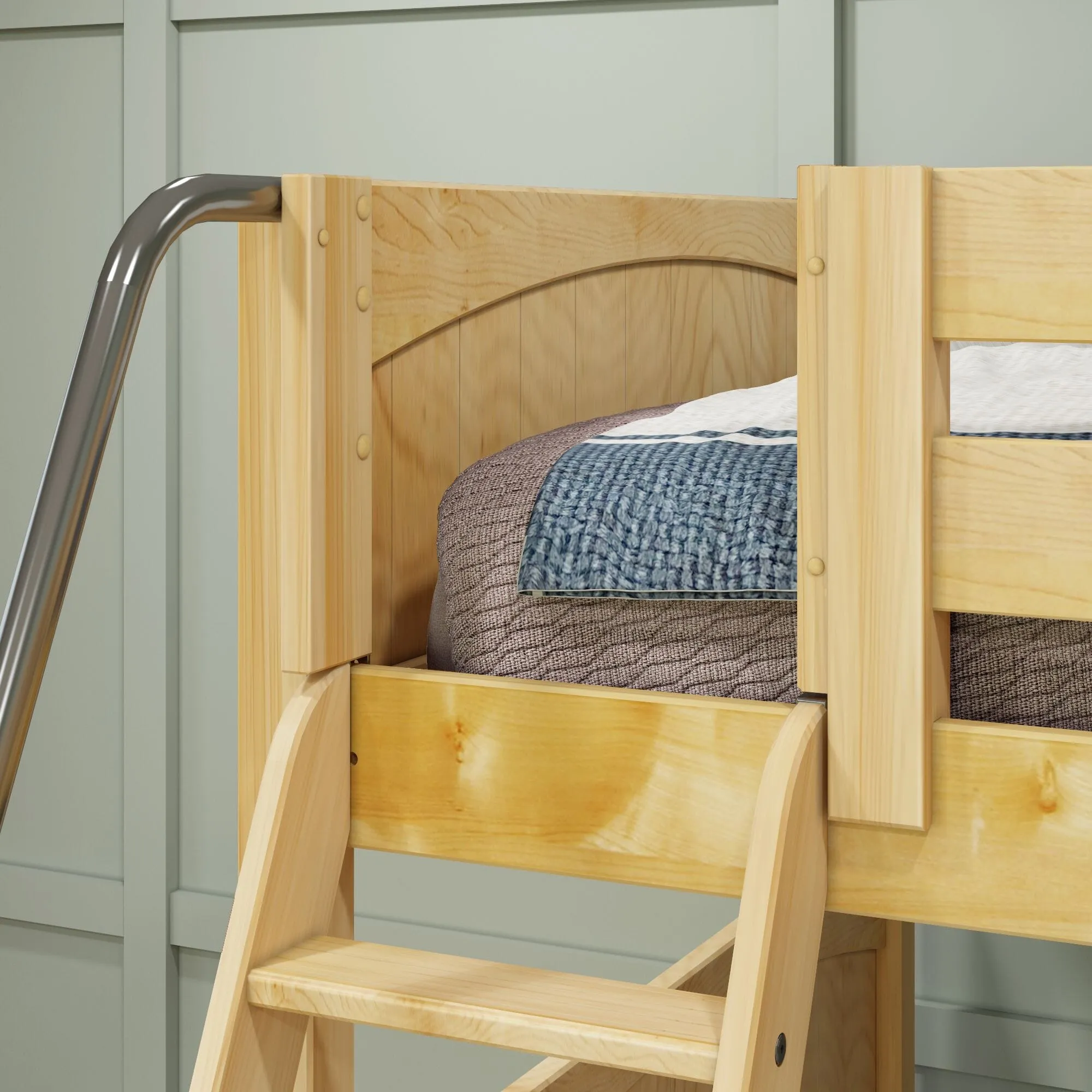 Full XL   Twin XL High Corner Bunk with Ladders