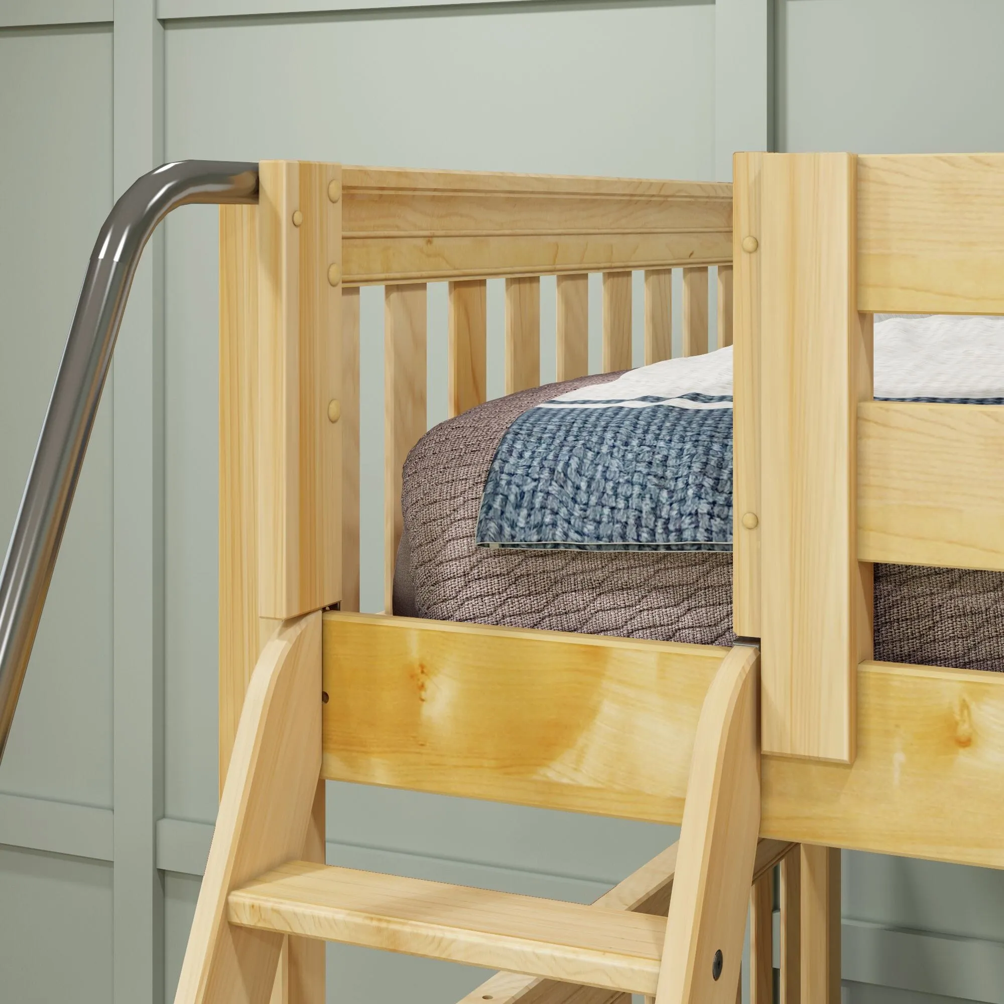 Full XL   Twin XL High Corner Bunk with Ladders