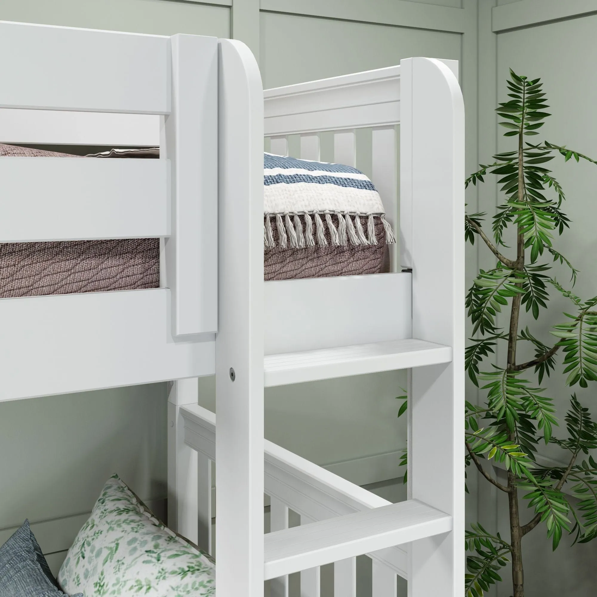 Full XL   Twin XL High Corner Bunk with Ladders