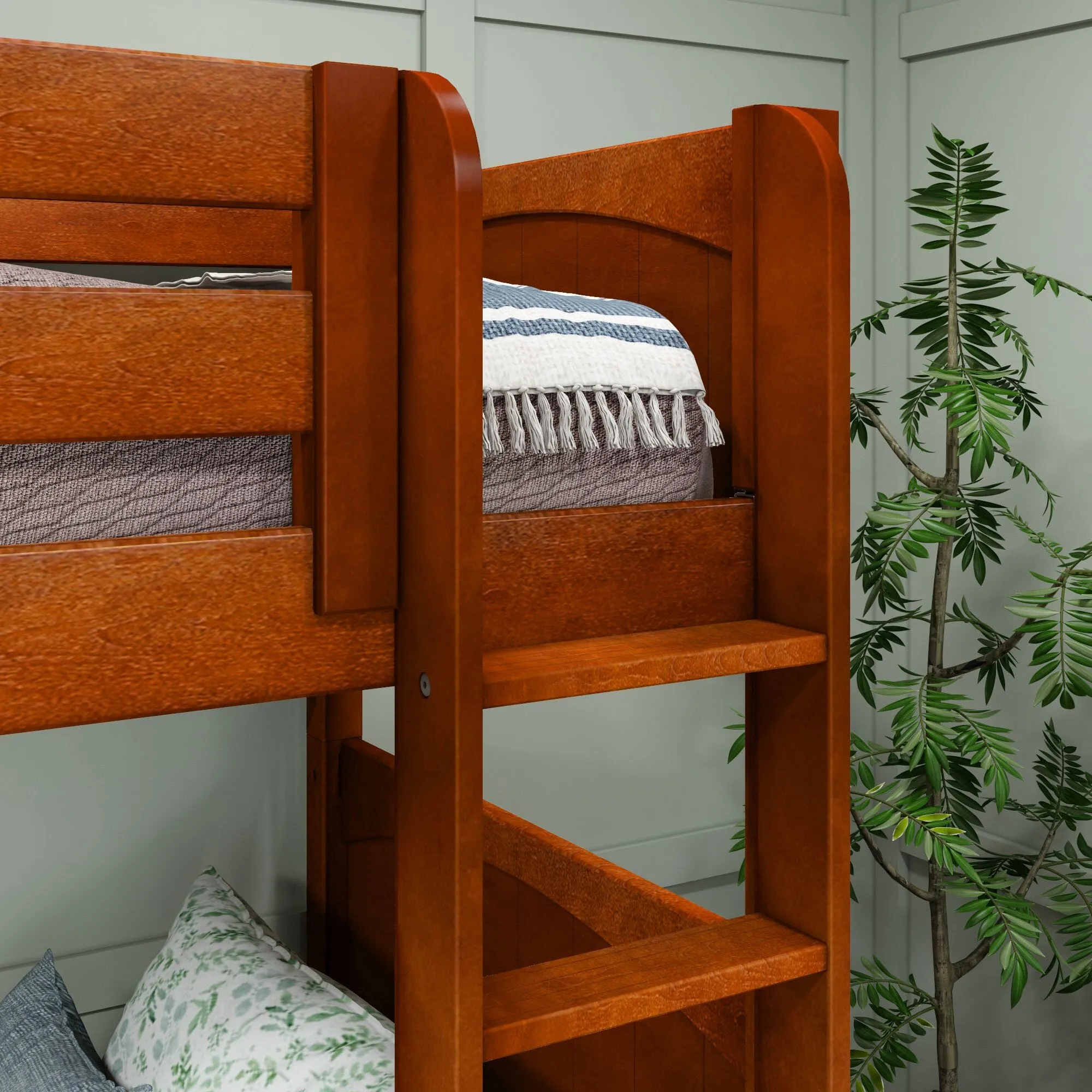 Full XL   Twin XL High Corner Bunk with Ladders
