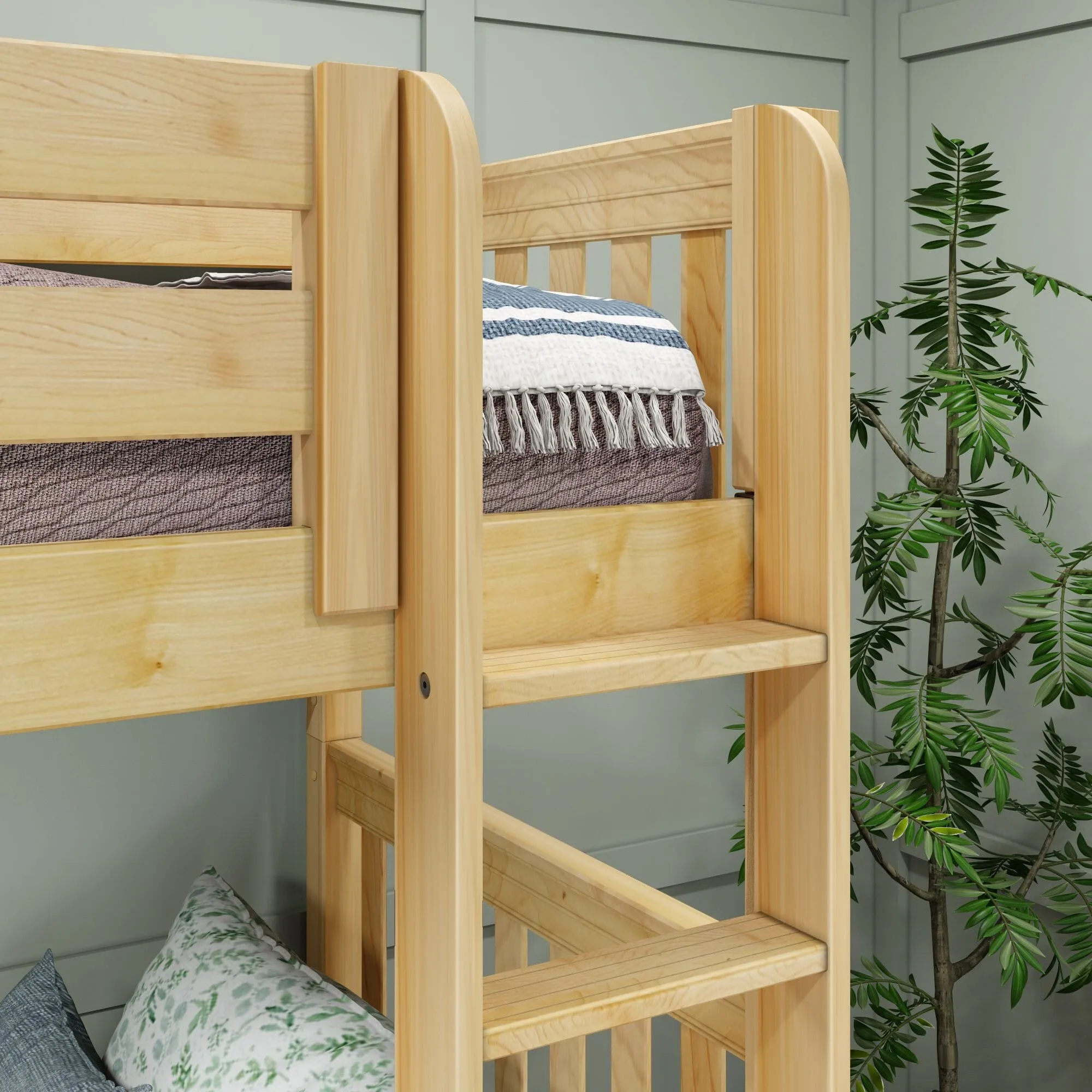 Full XL   Twin XL High Corner Bunk with Ladders