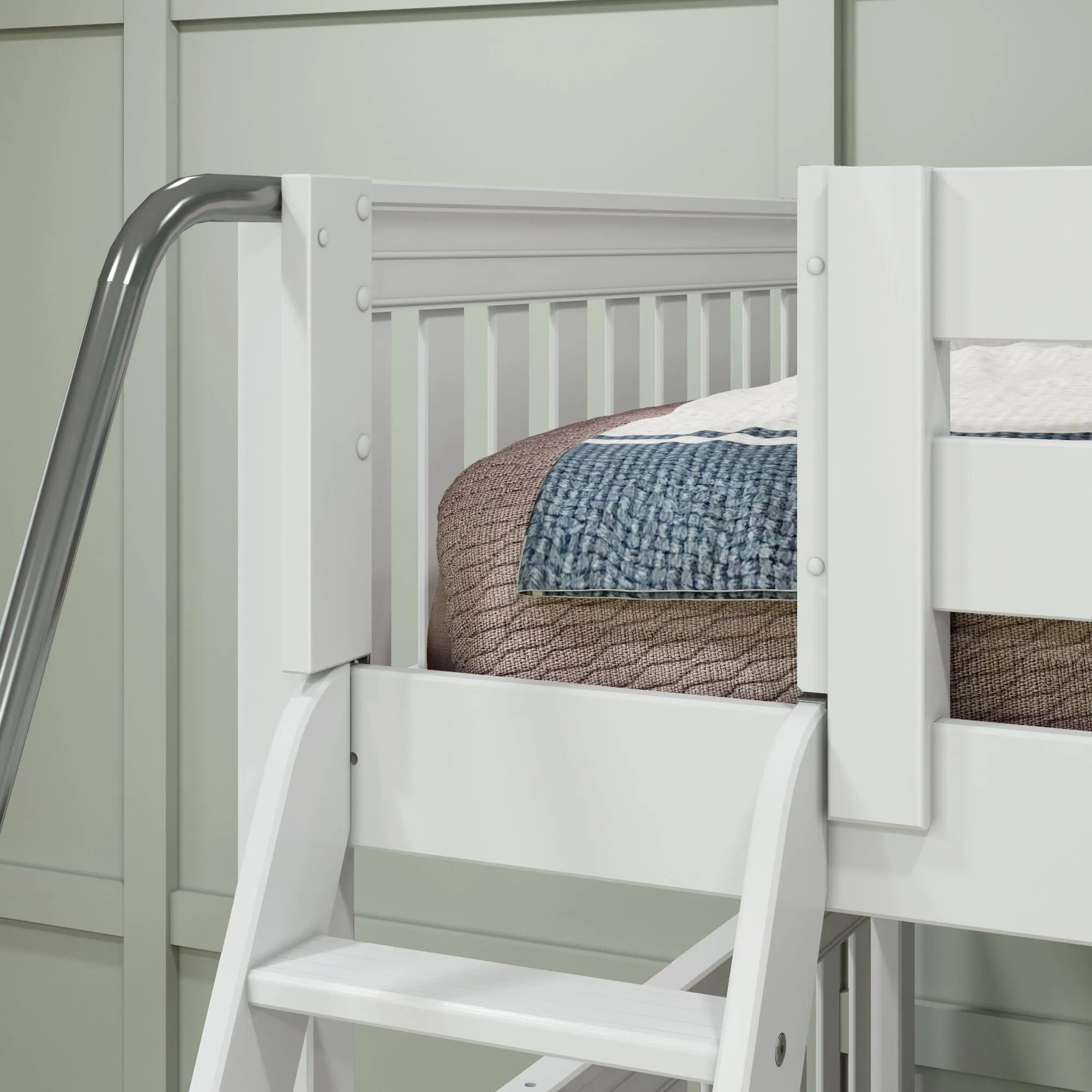 Full XL   Twin XL High Corner Bunk with Ladders