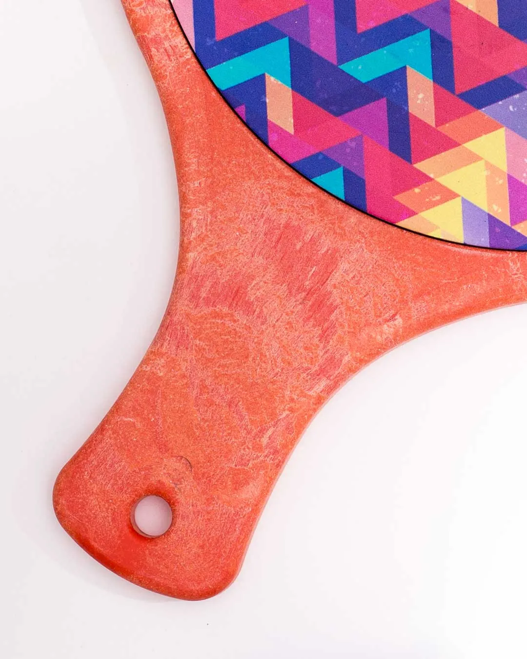 'Geometric Elegance' Triangle Mosaic Trivet - Orange