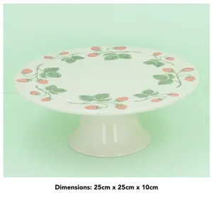 Gisela Graham 25cm Stoneware Strawberries Cake Stand