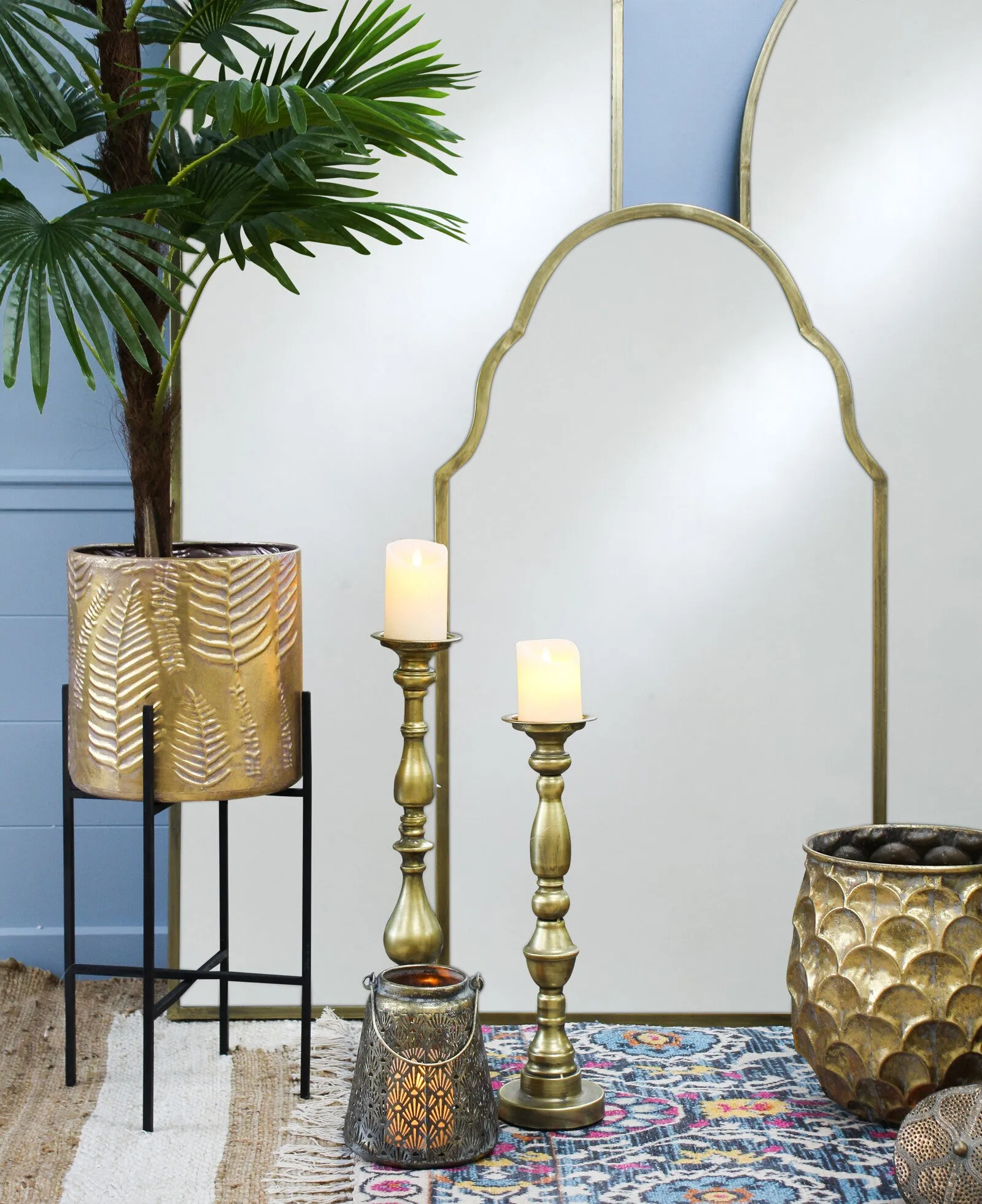 Gold Candle Holder XTall