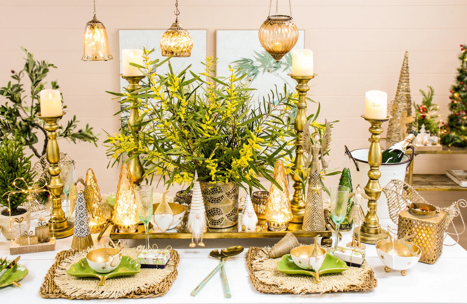 Gold Candle Holder XTall