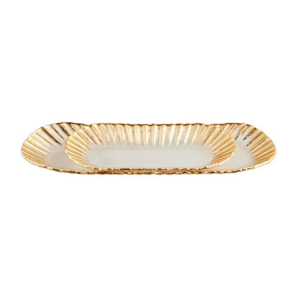 Gold Edge Nested Platters