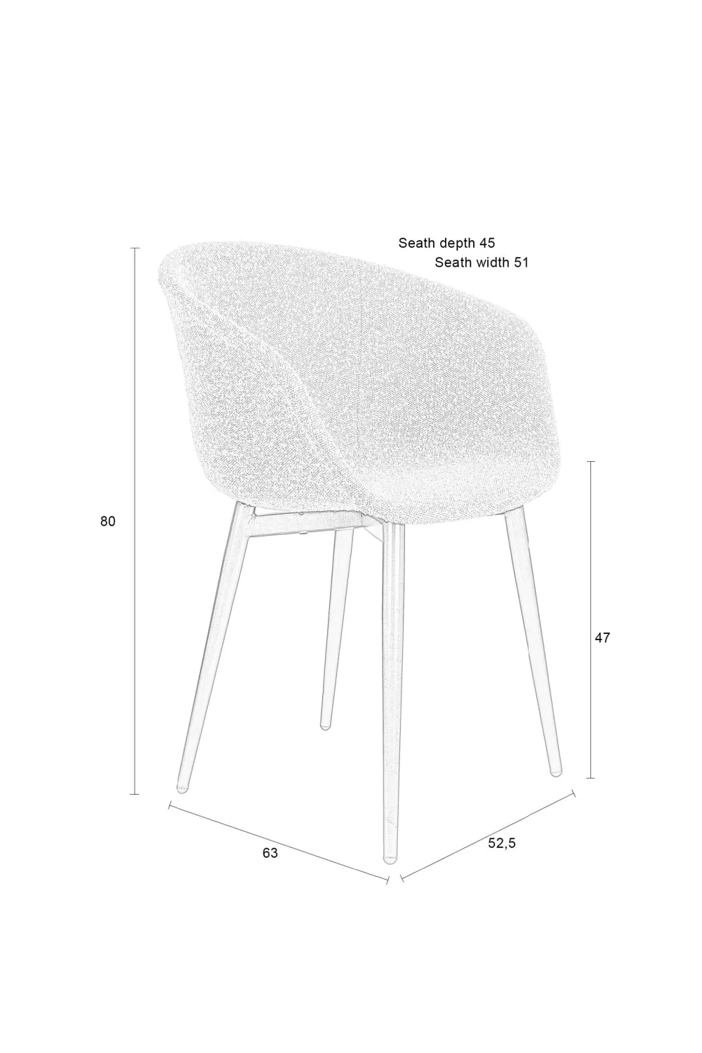 Gray Shell Dining Chairs (2) | DF Charly