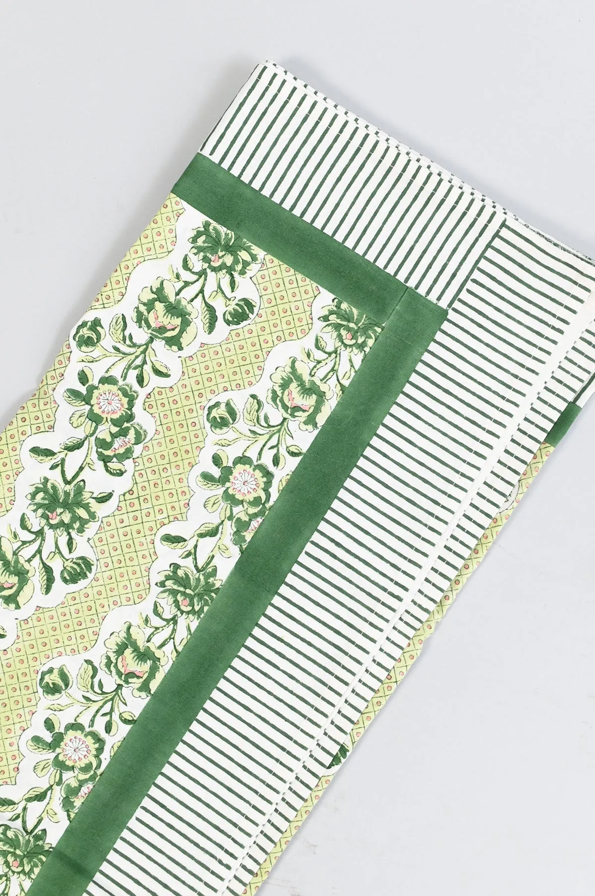Green Blooming Trellis Tablecloth