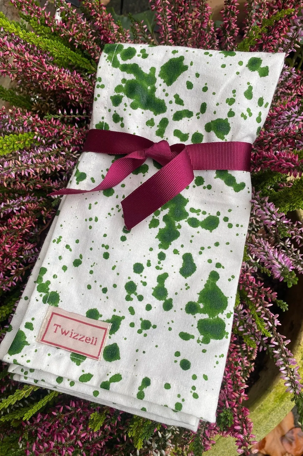 Green Splatter Napkins Set of 4