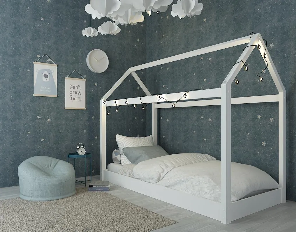 Hickory House Single Bed - White