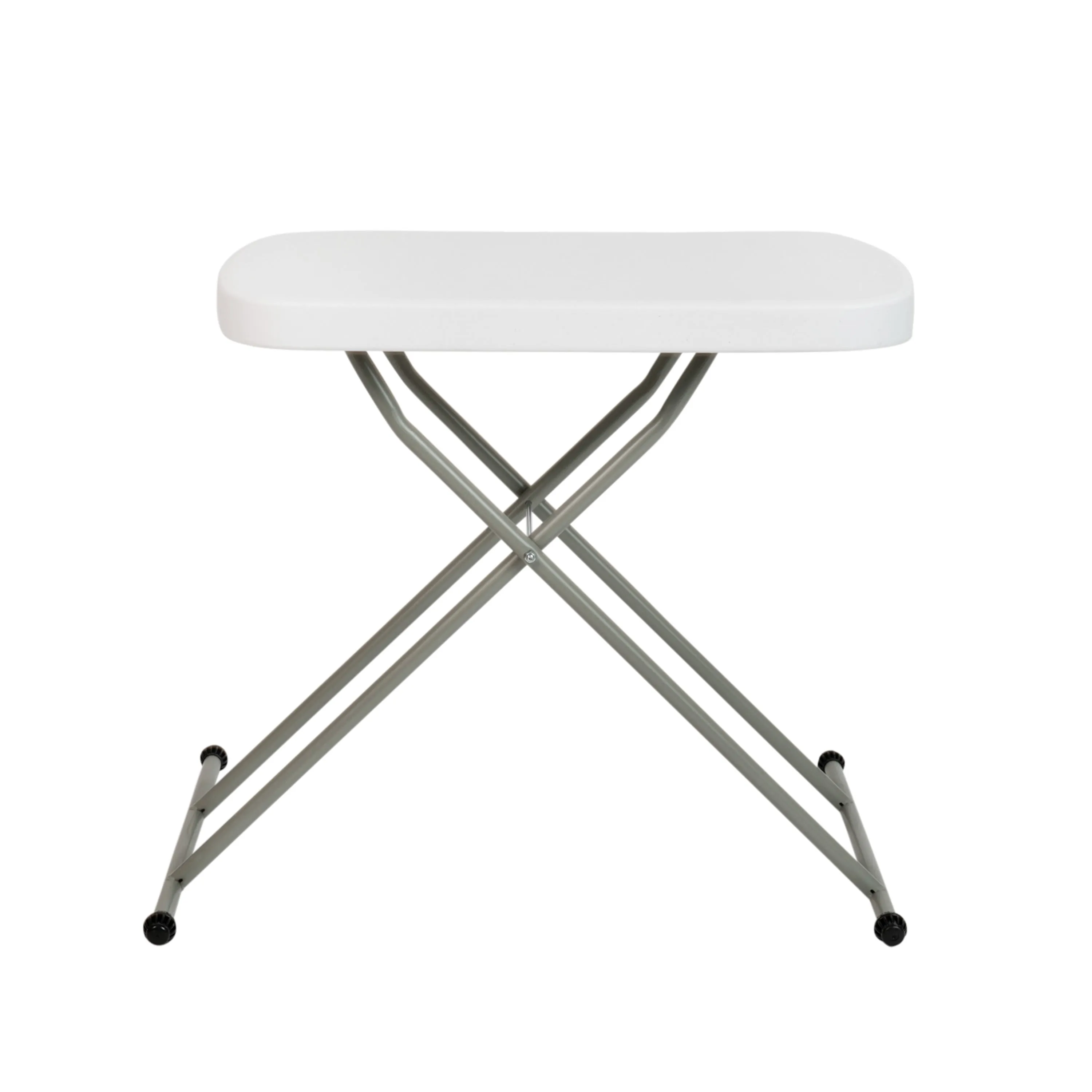 Indoor/Outdoor Plastic Folding Table, Adjustable Height Commercial Grade Side Table, Laptop Table, TV Tray