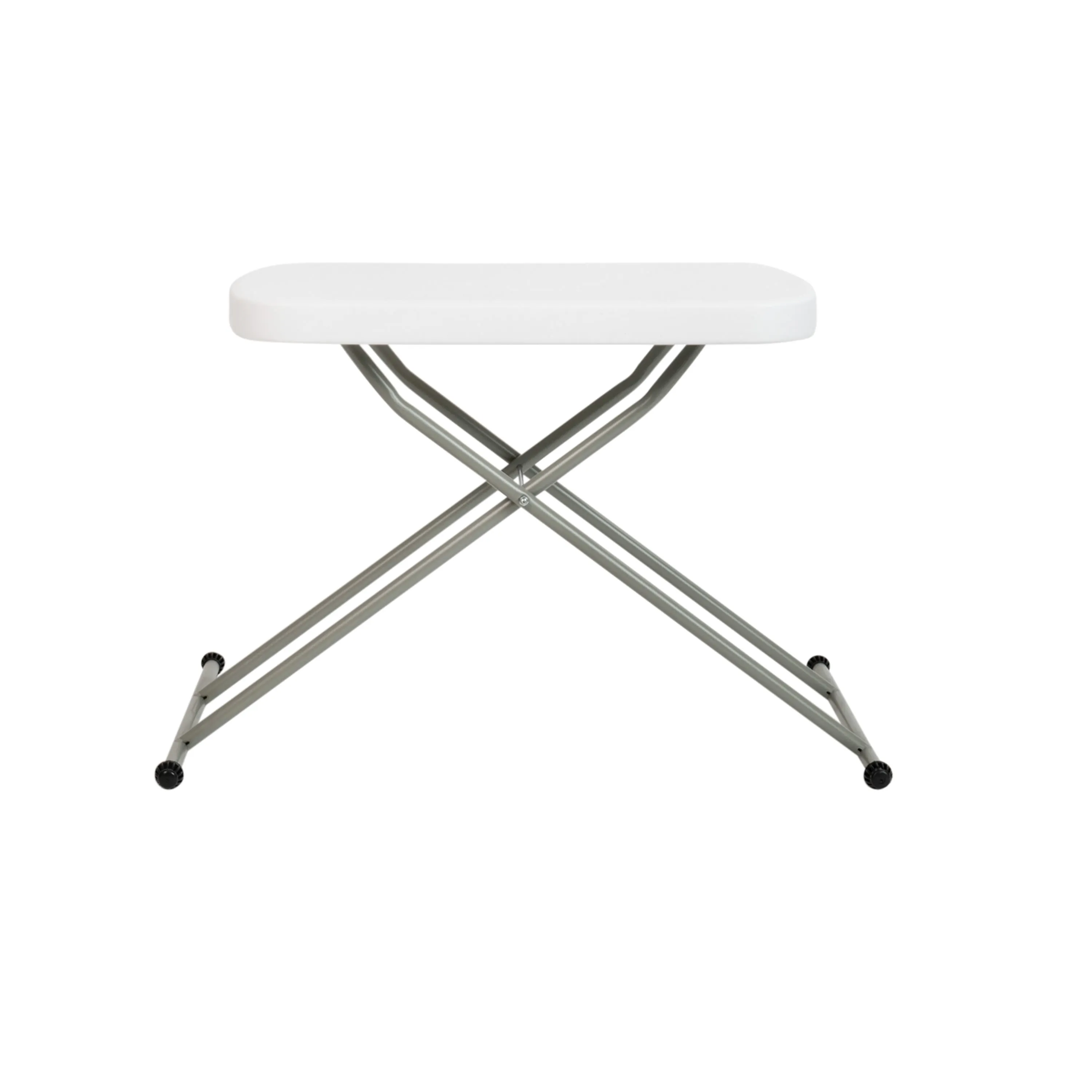 Indoor/Outdoor Plastic Folding Table, Adjustable Height Commercial Grade Side Table, Laptop Table, TV Tray