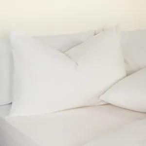 Jersey Knit Pillowcase Pair White