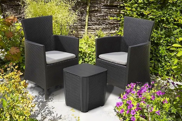 Keter Julie Miami Dining Set - Graphite