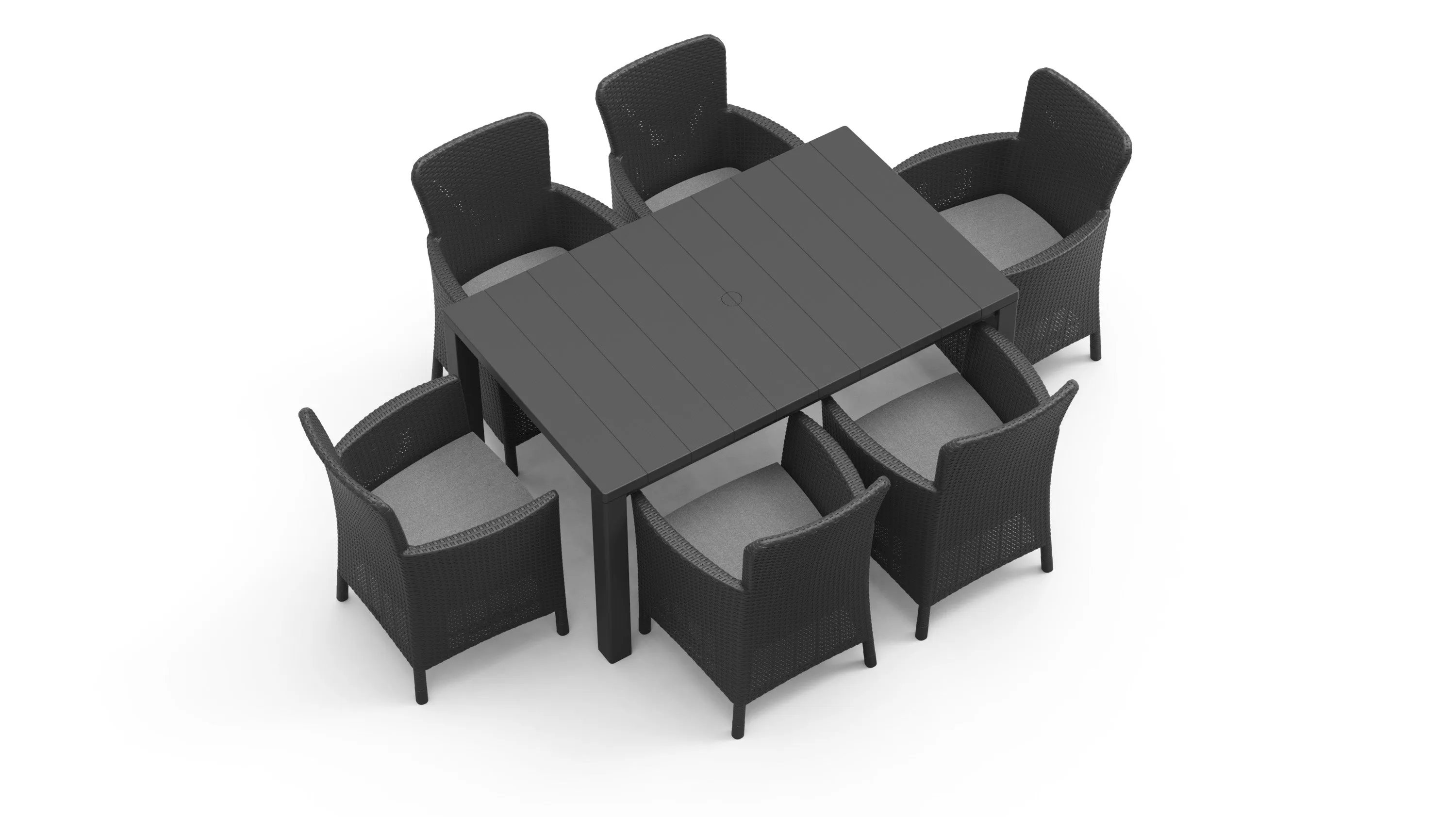 Keter Julie Miami Dining Set - Graphite