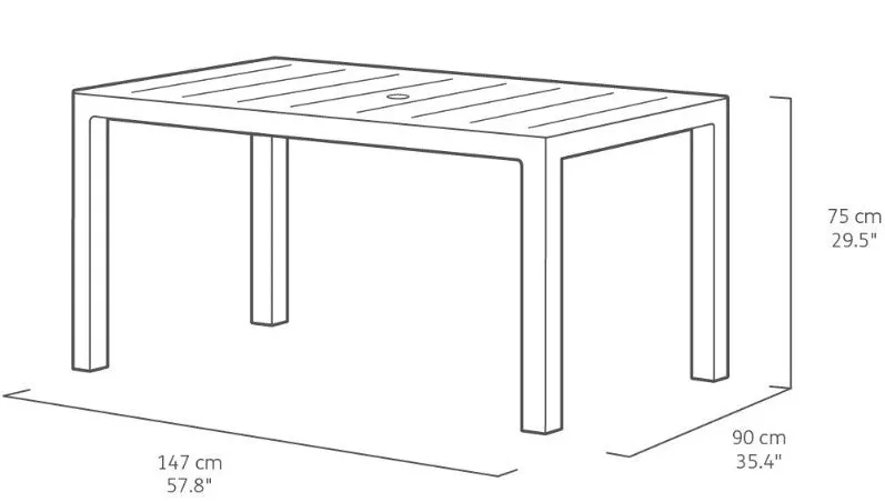 Keter Julie Miami Dining Set - Graphite