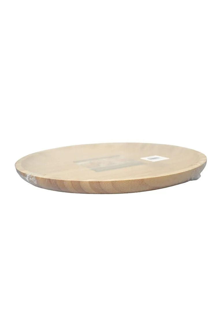 Kitchen Maestro Round Bamboo Serving Tray
