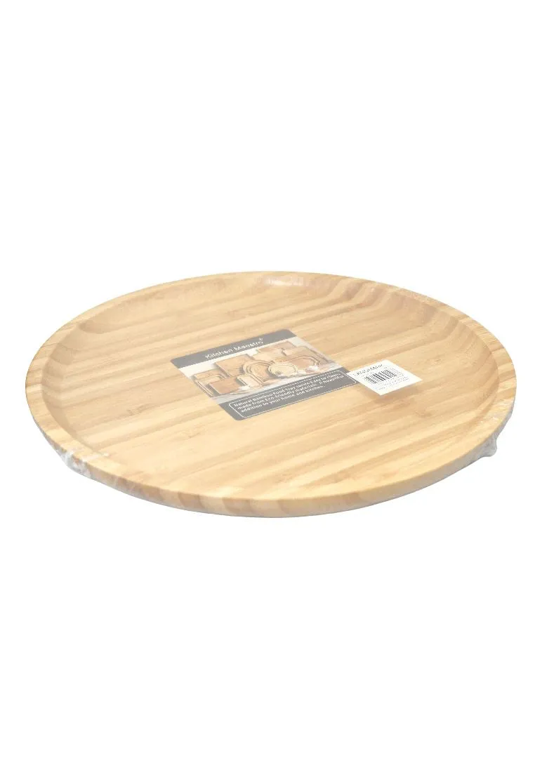 Kitchen Maestro Round Bamboo Serving Tray