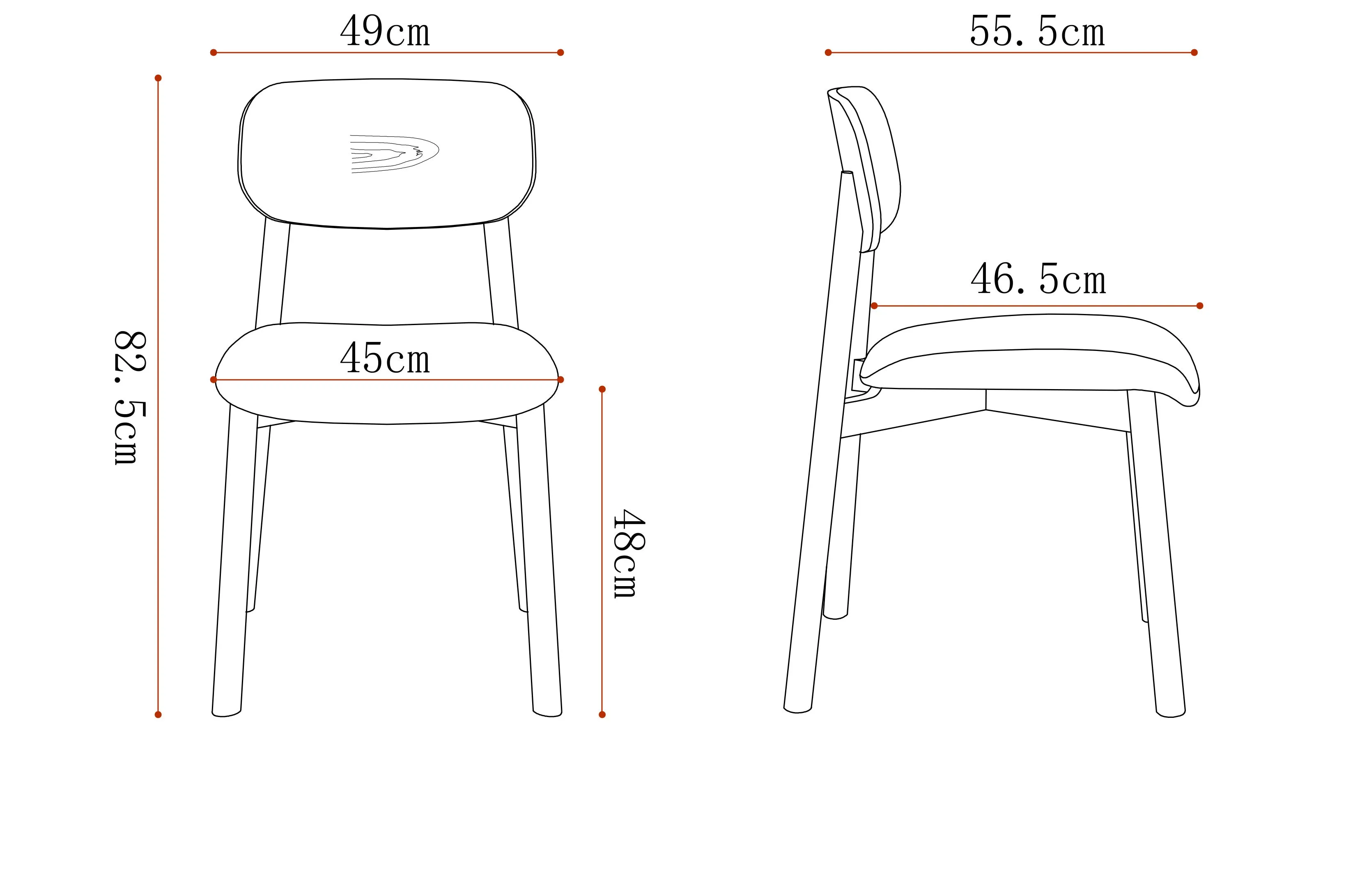 Kobe Fabric Dining Chair Grey / Sand