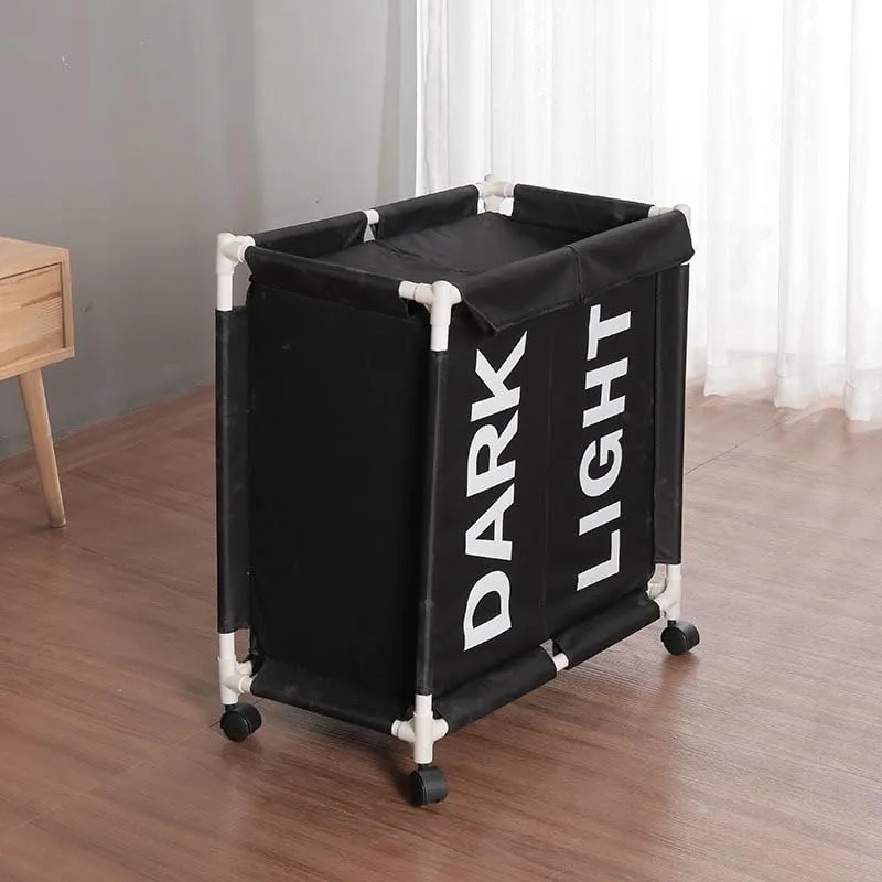 Kuber Industries Laundry Basket For Clothes|Foldable Laundry Hamper|Basket For Toys, Dirty clothes, Storage "60 LTR"-Pack of 5 (Black)