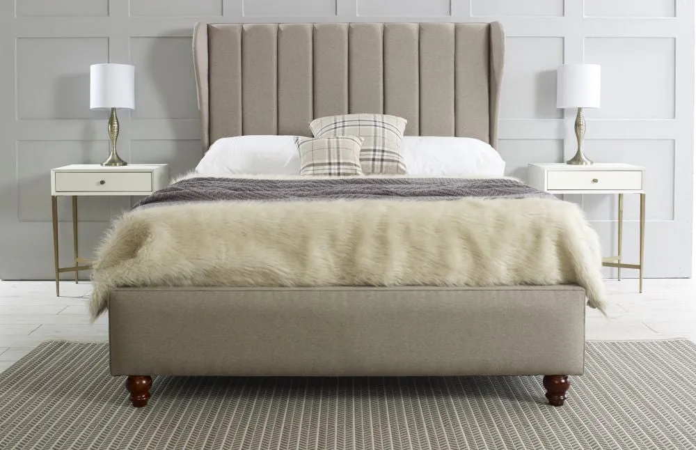 Lacey Winged Fabric Bed - 4ft Small Double