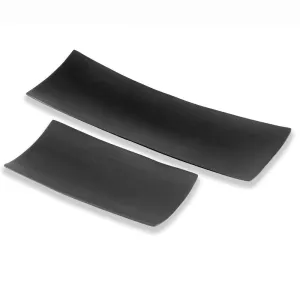 Larga Black Trays-Set of 2, Aluminum, Tabletop, Centerpiece, Modern, Glam, Accents, Accessory, Décor, Decoration, Home, Office, Party, Filler, 18 12” x 6” x 2