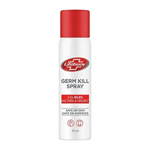 Lifebuoy Antibacterial Germ Kill Sanitizer Spray (No Gas) – Safe On Skin, Safe On Surfaces, 75ml