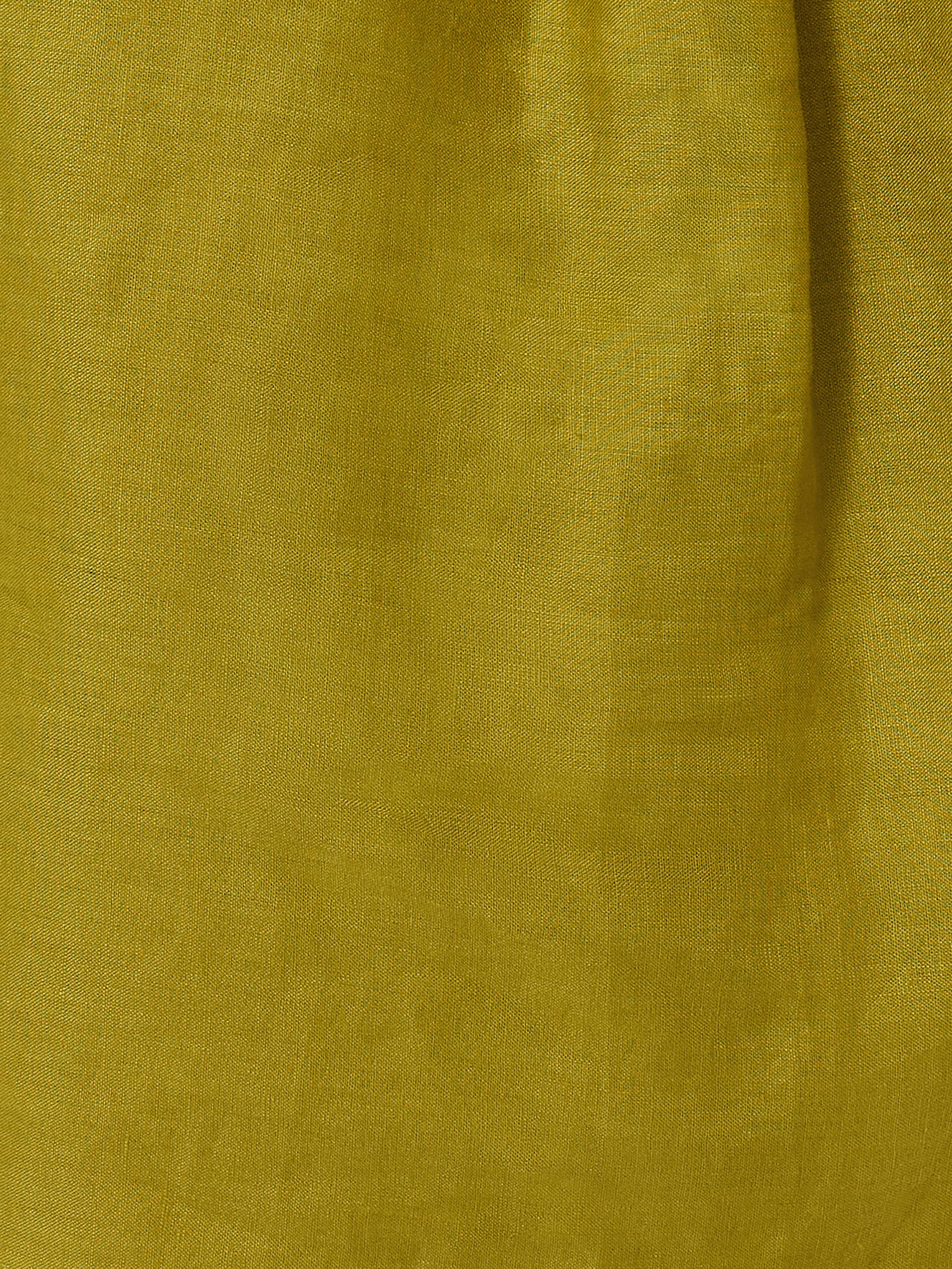 Linen Casual Collar Shirt | Green