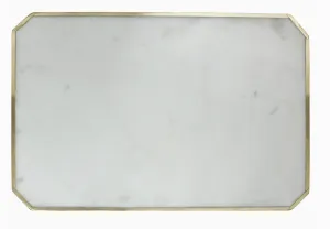 Loren Platter with Brass Edge - Marble