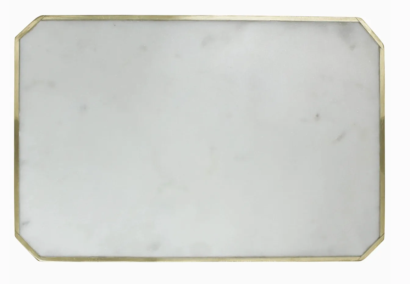 Loren Platter with Brass Edge - Marble