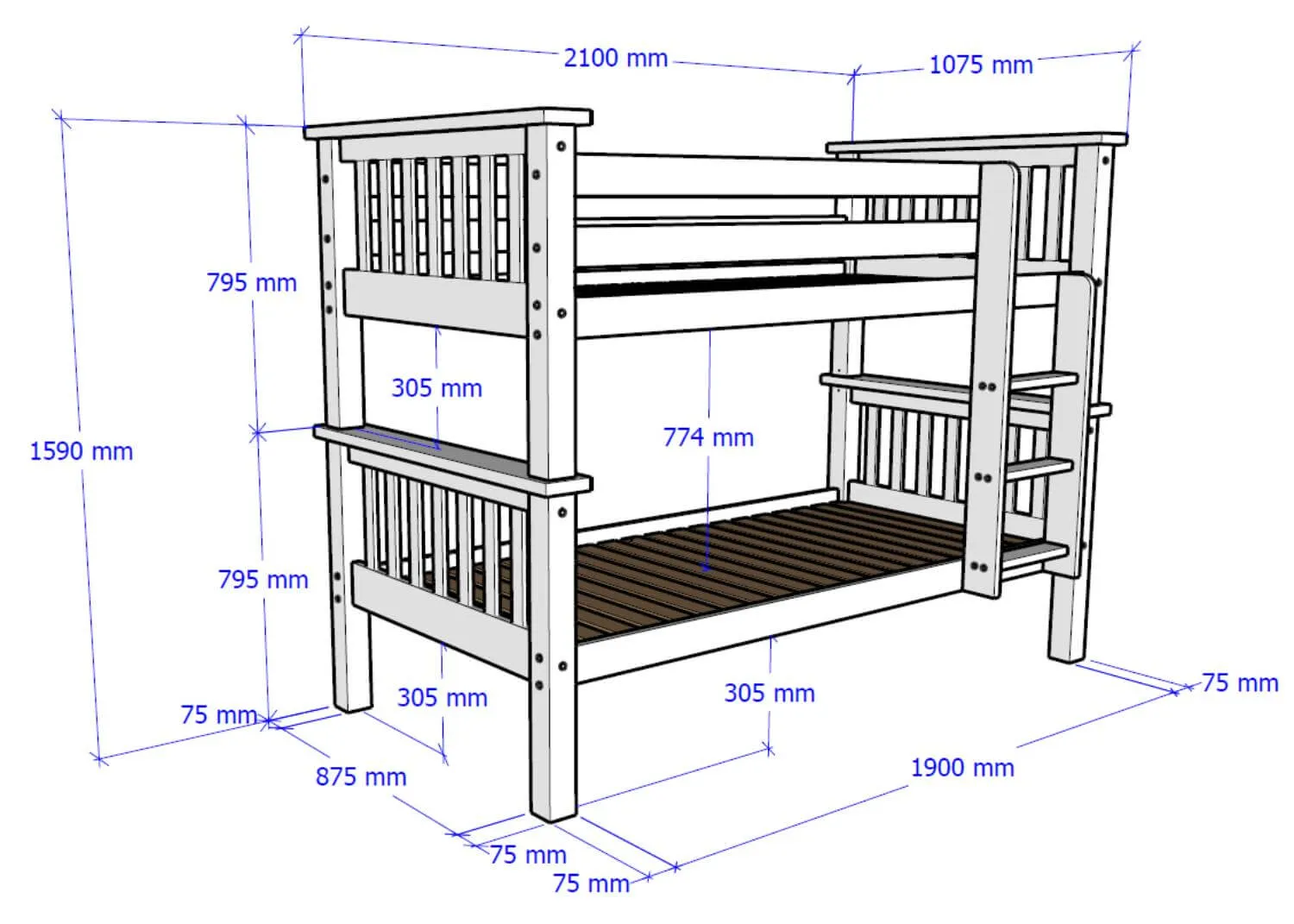 Luca Bunk Bed Mattress Bundle