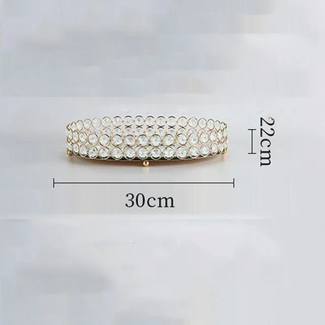 Luxuriate Glass and Gold Candle Stand