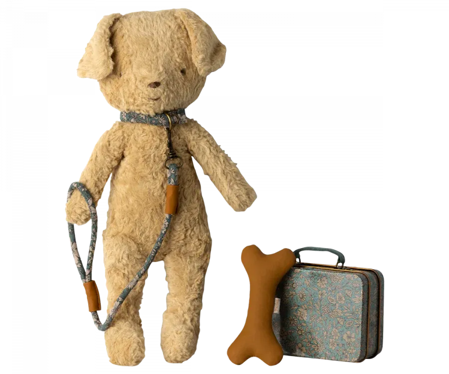 Maileg Puppy Dog Accessories in Blue Tin