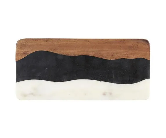 Marble   Wood Serving Board
