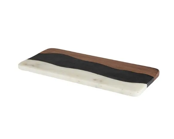 Marble   Wood Serving Board