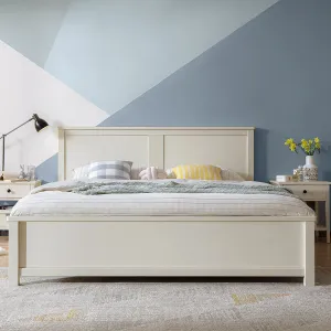 Minimalist Cream Bedset with Matress and Headboard