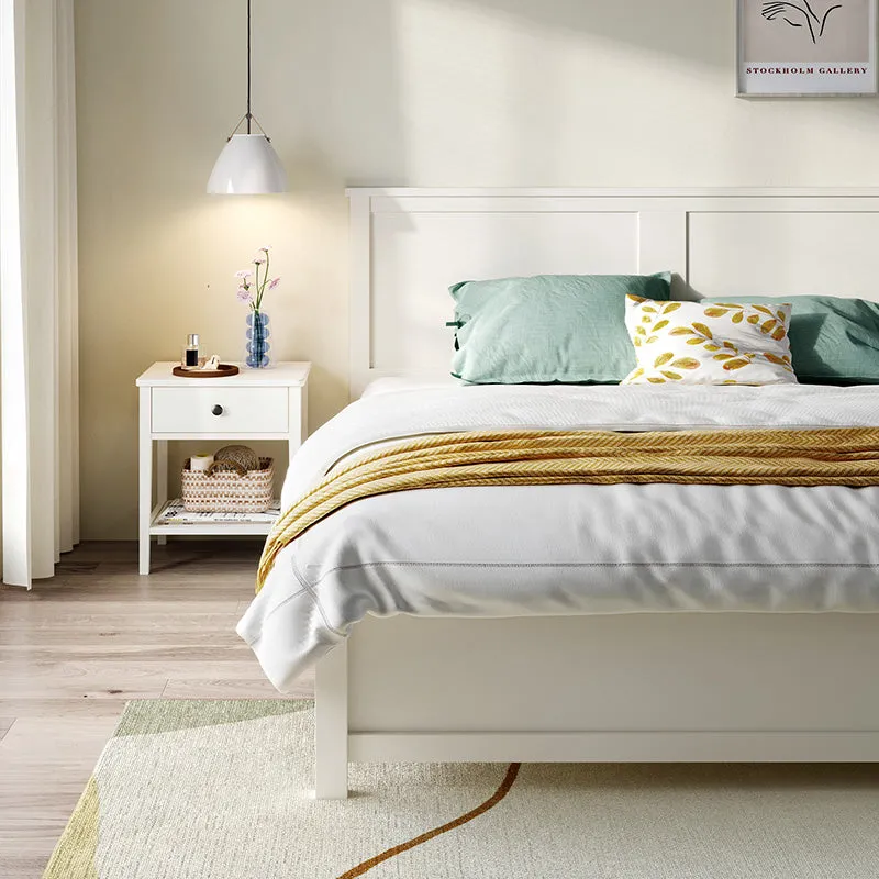 Minimalist Cream Bedset with Matress and Headboard